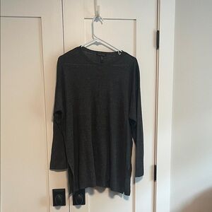 Eileen Fisher Charcoal Long Sleeve Sweater Size LARGE